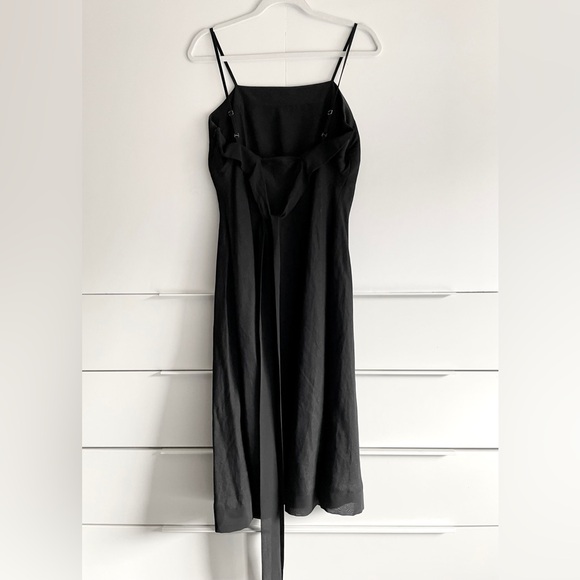 Deane & White Vintage Square Neck Cottagecore Black Linen Dress - Picture 2 of 9